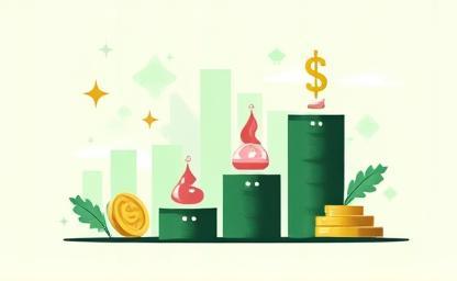 Graphic showing coins and ink drops representing cost savings