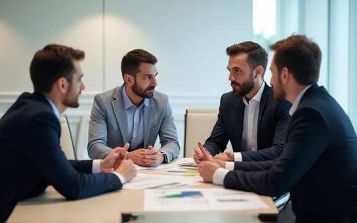 Consultants discussing managed print strategy